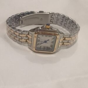 Elegant Women's Silver and Gold Watch